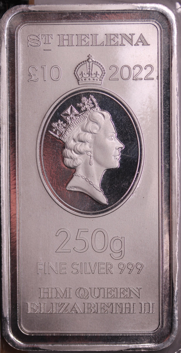 2021 GB St Helena East India Company Silver Rectangular Coin 250g ...
