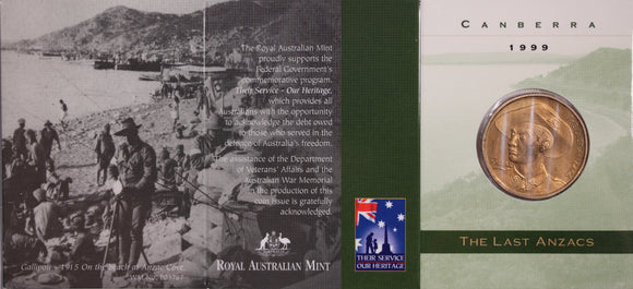 1999 $1 The Last ANZACs UNC - 'C' Mintmark