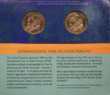 1999 $1 Year of Older Persons/The Last ANZACs UNC Dual Set
