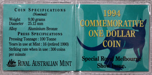 1994 $1 Commemorative Coin UNC - Special Royal Melbourne Show Issue