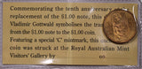1994 $1 Commemorative Coin UNC - Special Royal Australian Mint Visitor' Gallery Issue