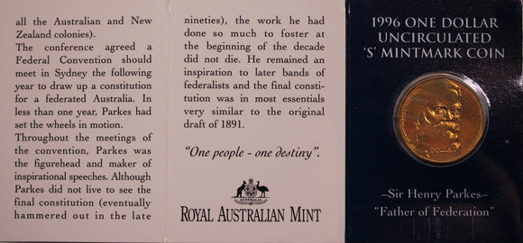 1996 $1 Sir Henry Parkes 