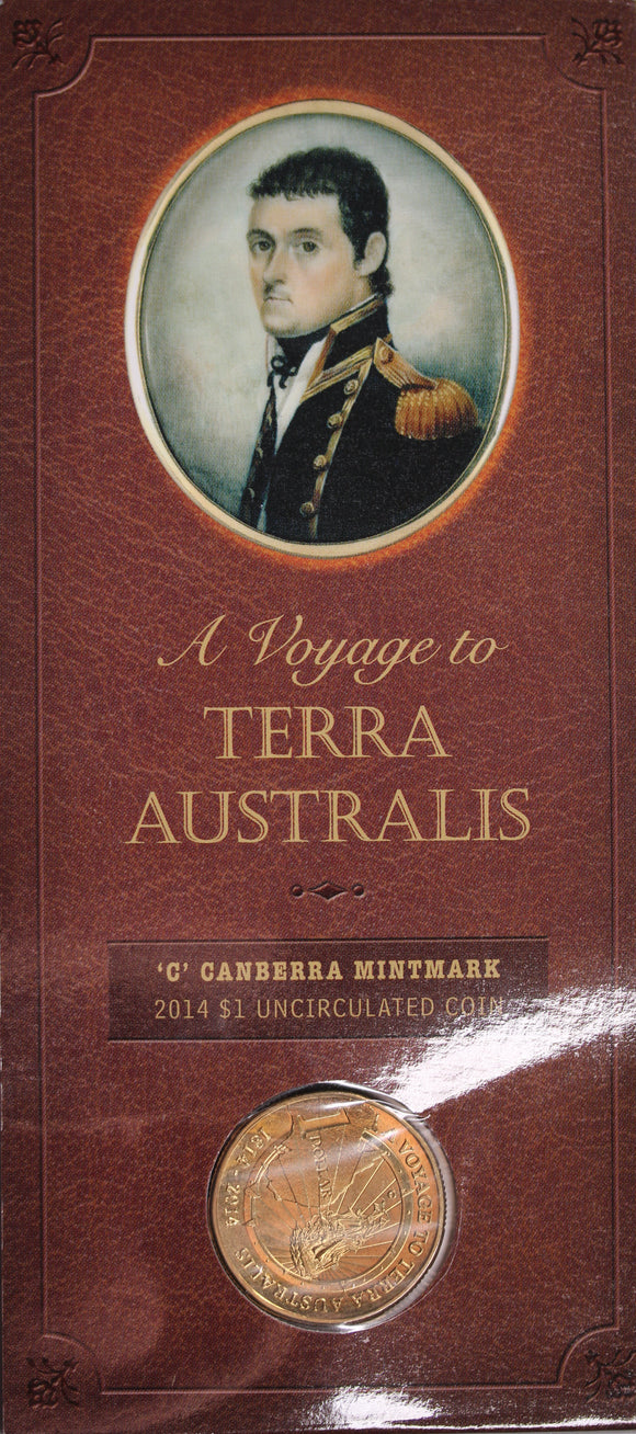 2014 $1 A voyage to Terra Australis UNC - 'C' Mintmark