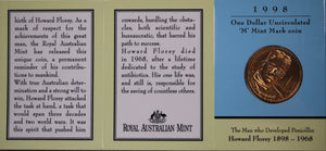 1998 $1 Howards Florey UNC - 'M' Mintmark