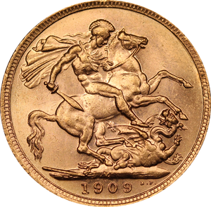 1909 Melbourne Mint Gold Sovereign gEF