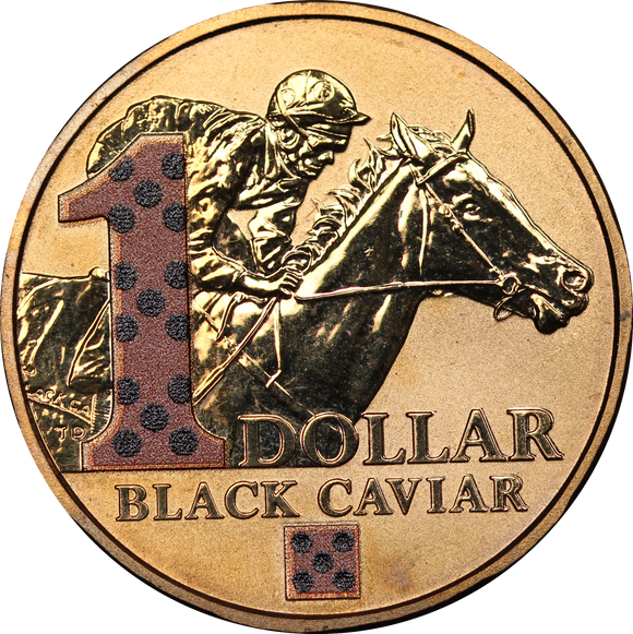 2013 Black Caviar $1 Coin in Quadrum Holder