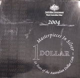 Masterpieces in Silver 2004 20 Years of Australian Dollar