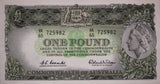 One Pound 1961 Coombs/Wilson Last Prefix aUNC