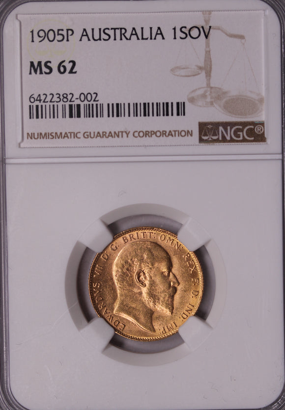 1905 Perth Mint Sovereign MS62