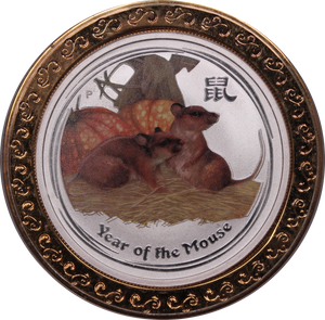 2008 1/2oz Coloured Silver Year of the Mouse Bullion Coin