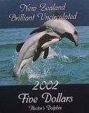 New Zealand 2002 $5 Coin & Stamp Cover Hector's Dolphin
