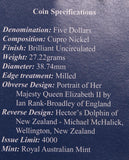 New Zealand 2002 $5 Coin & Stamp Cover Hector's Dolphin