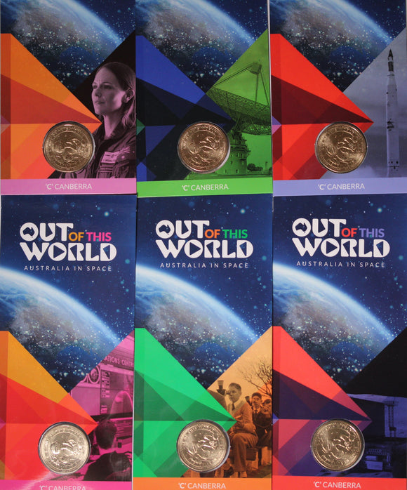 2024 $1 Out Of This World Australia In Space UNC 6 Coin Set - 'C' Mintmark