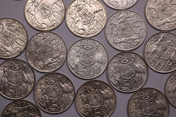 Full Tube of 27 High Grade 1966 Round 50 Cent Coins (ASW 9.16oz)