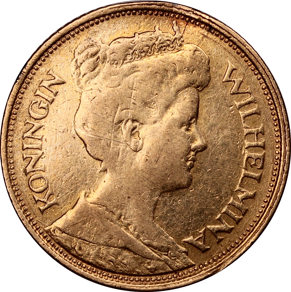 1912 Netherlands 5 Gulden Gold Coin Circulated – Thompsons Coins