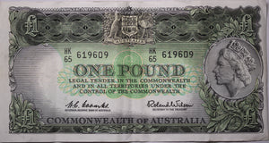 One Pound 1961 Coombs/Wilson Last Prefix aVF