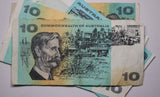 Australian $10 Paper Banknote Circulated