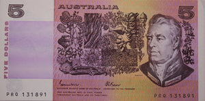 $5 1985 Johnston/Fraser Banknote aUNC