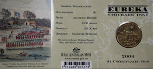 2004 $1 Eureka Stockade 1854 UNC - 'M' Mintmark