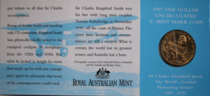 1997 $1 Royal Melbourne Show Sir Charles Kingsford Smith - 'S' Minmark