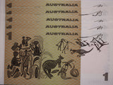 1976 $1 Knight/Wheeler Banknote aUNC/UNC Consecutive Run of 5