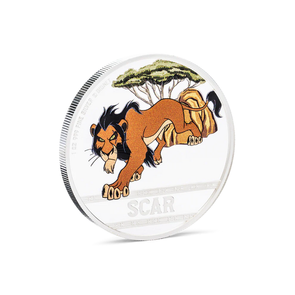 2024 Lion King 30th Anniversary - Scar 1oz Silver Coin