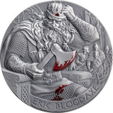 2026 Eric Bloodaxe - The Way to Valhalla 2oz Silver Coloured Antiqued Coin