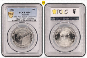 2022 75th anniversary of the Australian Signals Directorate 50c Coin MS67