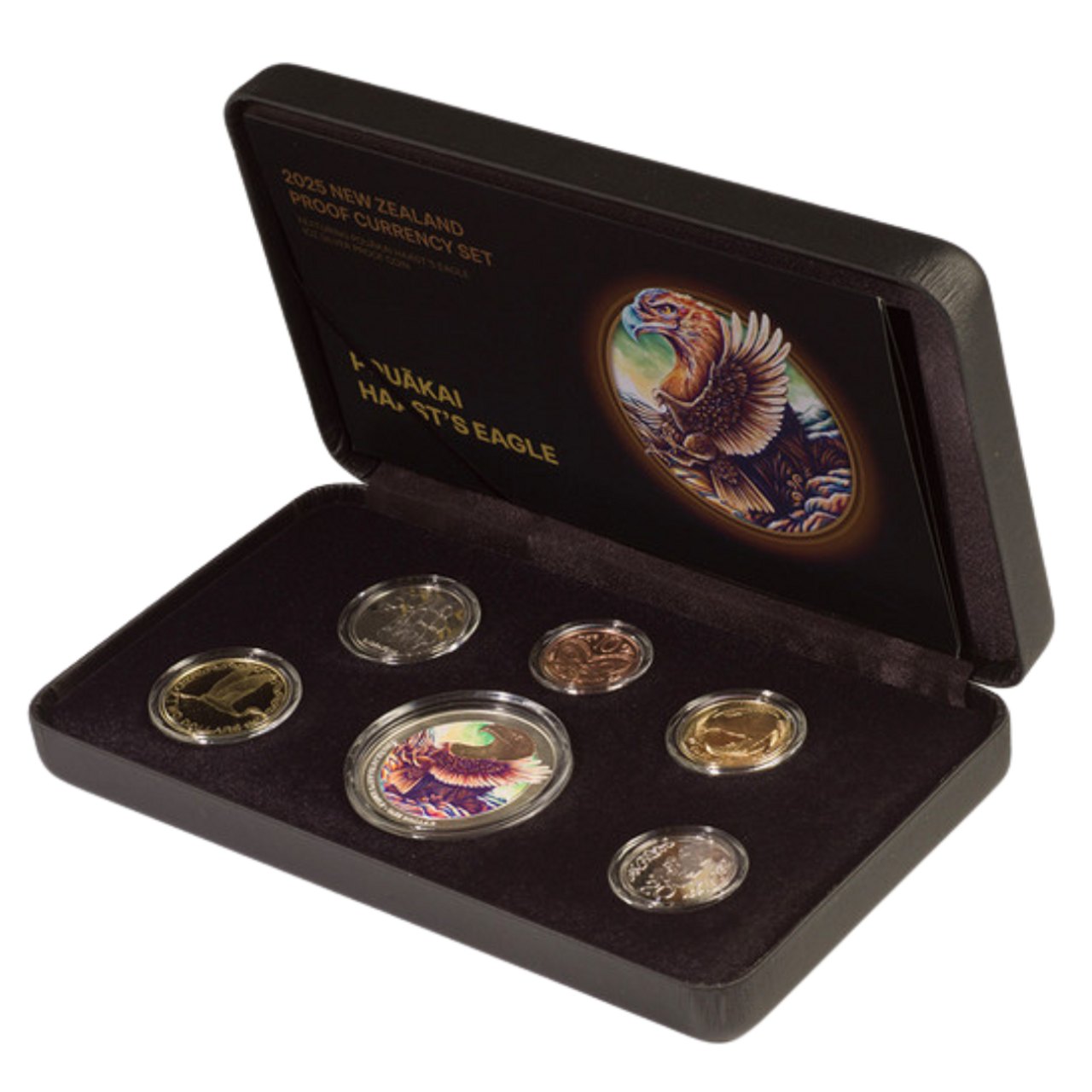 コレクション this is trust coins 2025 NZ Proof Currency Set featuring Haast's Eagle 1oz Silver Coin