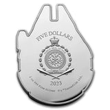 2023 Star Wars Millennium Falcon Shaped 2oz Silver Coin