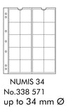 Coin Sheets NUMIS, 20 pockets up to 34mm