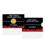 ANZAC Day "They Shall Grow Not Old" 1/1000oz Gold Coin