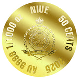 2025 Greek Mythology - Zeus 1/1000oz Limited Edition Gold Coin in Card