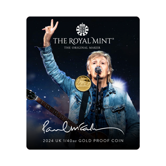 Paul McCartney 2024 UK 1/40oz Gold Proof Coin