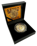 2025 $2 Aztec Emperor Cuauhtemoc Tribute Gold Gilded 1oz Silver Coin