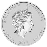 2017 Year of the Rooster Gilded 1oz Silver Proof Coin