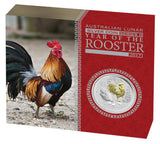 2017 Year of the Rooster Gilded 1oz Silver Proof Coin
