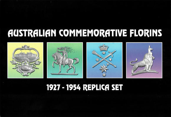 1927-1954 Australian Commemorative Florins Replica 4 Coin Set