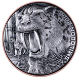 2026 Giant Smilodon - 10g Silver and 145g Copper Antique Coin