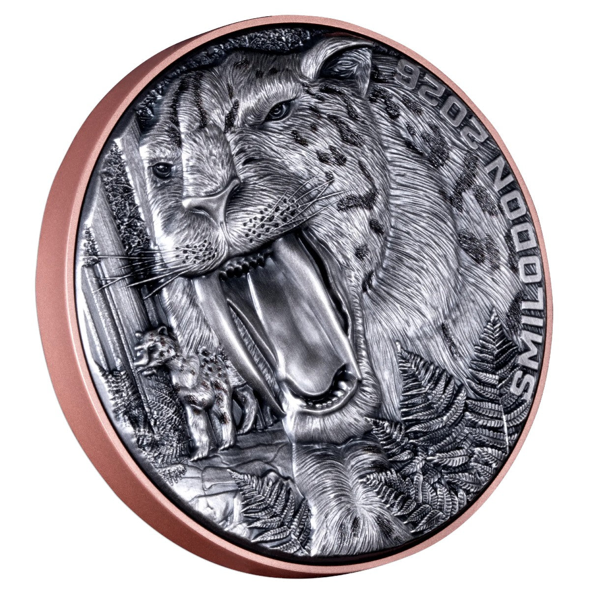 2026 Giant Smilodon - 10g Silver and 145g Copper Antique Coin ...