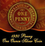 2005 $1 1930 Penny 75th Anniversary Copper Plated 1oz Silver Proof Coin