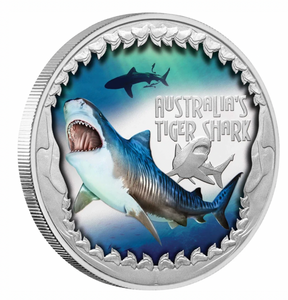 2023 Deadly & Dangerous $1 Tiger Shark 1oz Silver Proof Coin