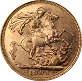 1905 Melbourne Mint Sovereign aUNC