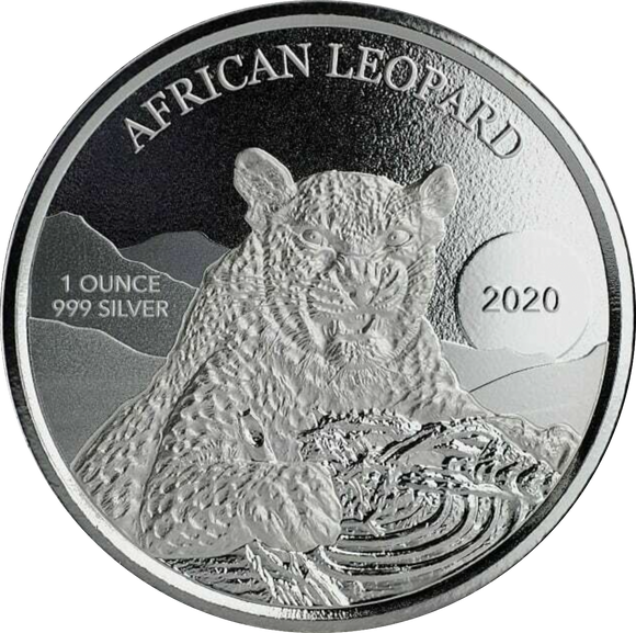 2020 Ghana African Leopard 1oz Silver Coin