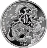 2024 Asahi Lunar Dragon Silver 1oz Round