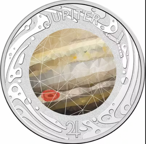 2017 Planetary 50 Cent Jupiter Individual Coin in Card