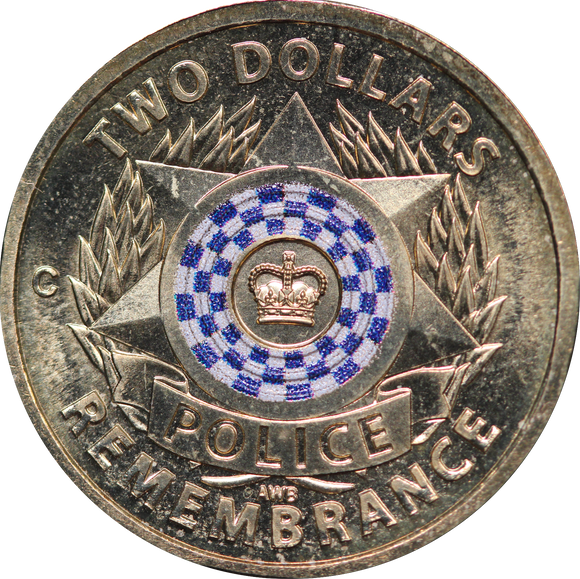2019 $2 Police Remembrance C mintmark $2 Individual Coin