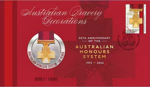 50th Anniversary of Australian Honours System Medallion Cover – Australian Bravery Decorations