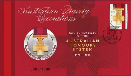 50th Anniversary of Australian Honours System Medallion Cover – Australian Bravery Decorations