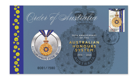 50th Anniversary of Australian Honours System Medallion Cover – Order of Australia - Medallions